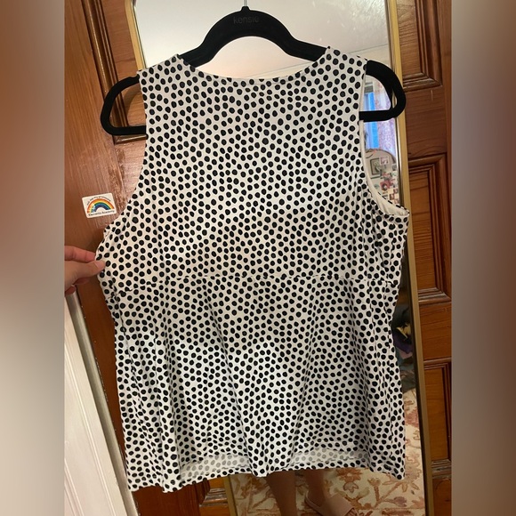 Merona Polka Dot V Neck Tank 2X - Picture 4 of 4